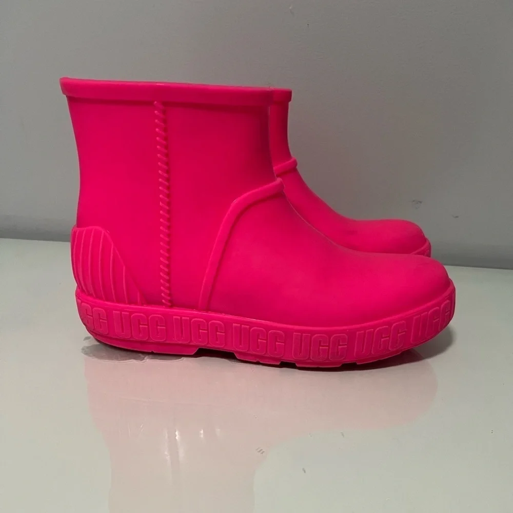 UGG Kids Neon Pink Rain Boots
